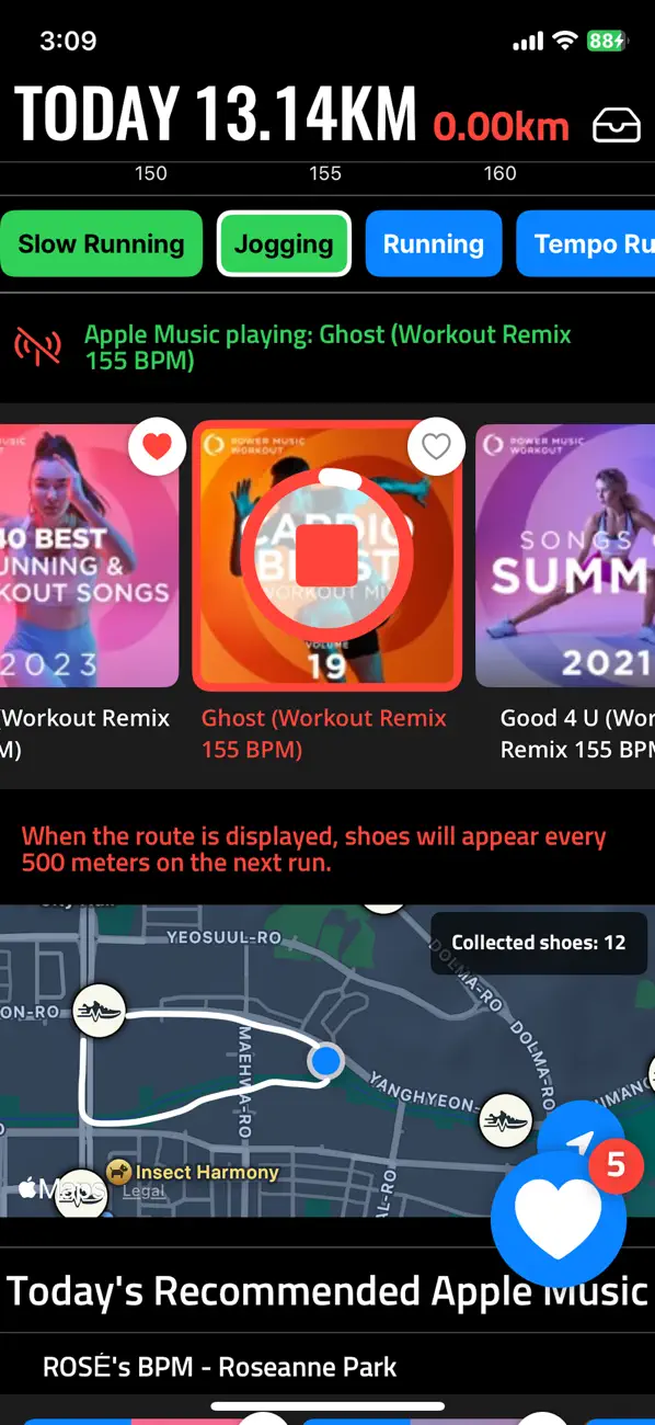 Screenshot #1 pour BeatRun Pro: Sync Your Steps
