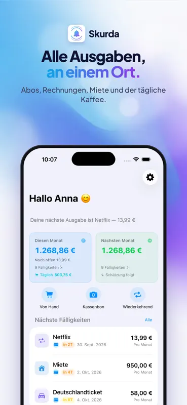 Skurda - Haushaltsbuch Budget screenshot 1 of 10