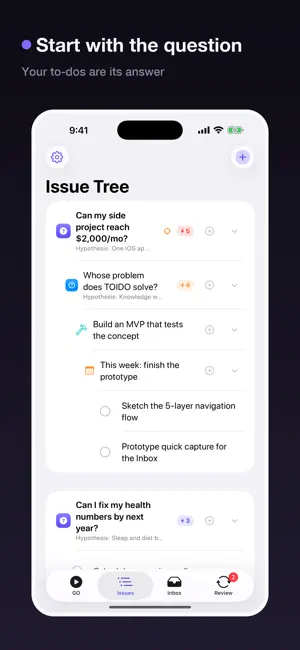 TOIDO: Issue-Driven To-Do screenshot 1