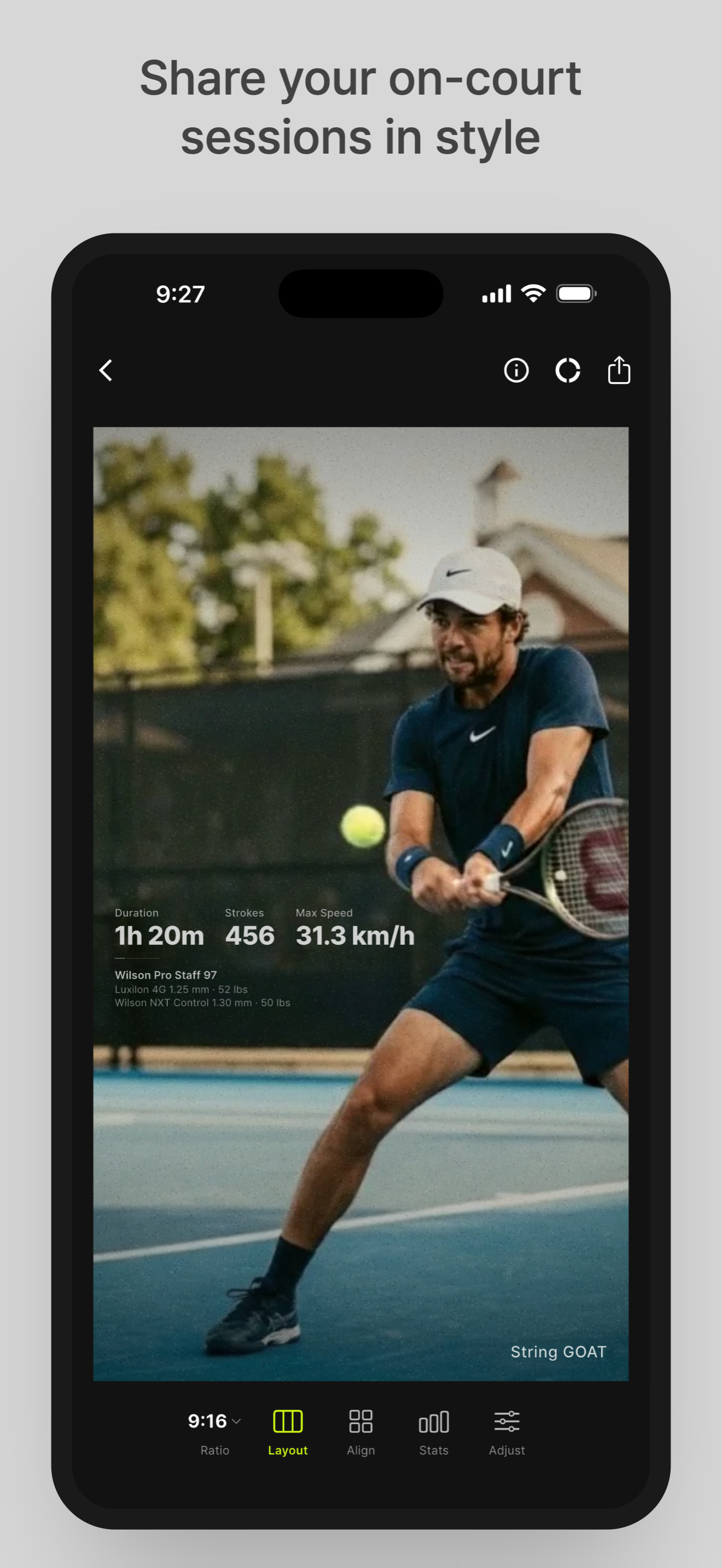 String GOAT - for tennis screenshot 6