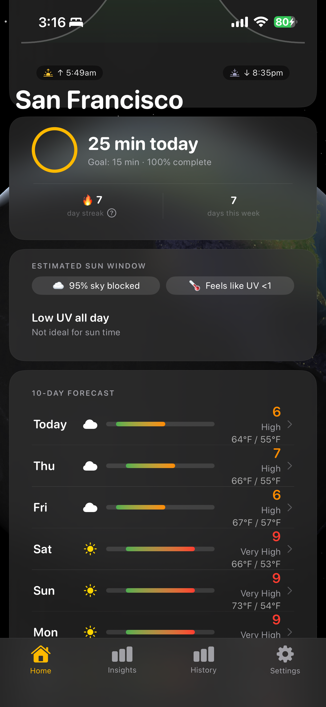 SunDaily: UV & Sunshine screenshot 3