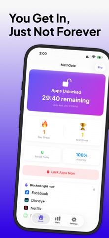 MathGate: App Blocker iPhone screenshot