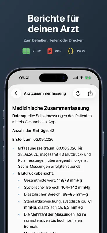 Blutdruck, Tagebuch & Daten screenshot 7 of 9