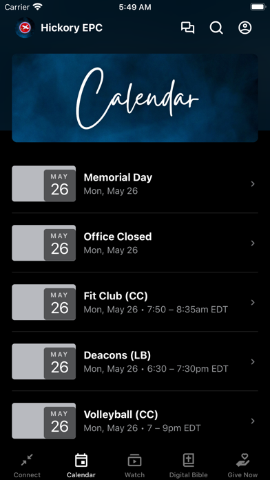 Hickory United EPC Screenshot