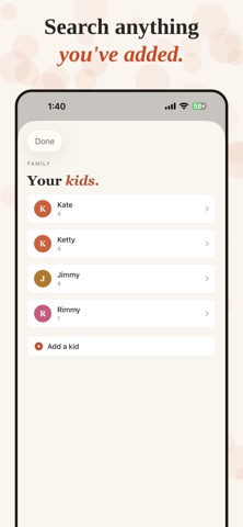 Backpacked Family Organizer iPhone screenshot