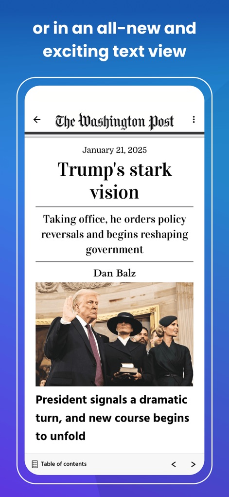 Magzter: Magazines, Newspapers - Experience articles in an "all-new and exciting text view," offering a clean, "mobile-friendly format" that enhances readability on smaller screens without compromising content.