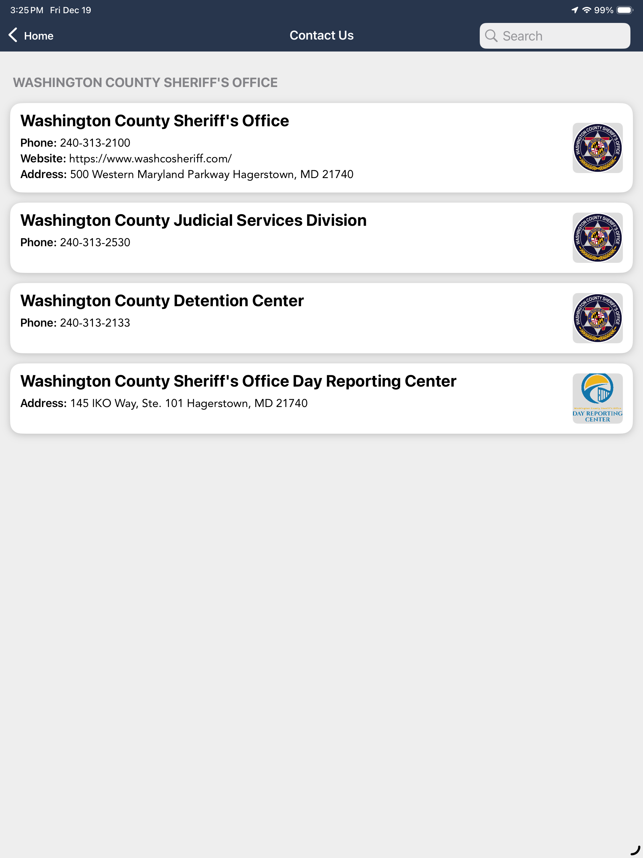 Washington County Sheriff, MD screenshot 5