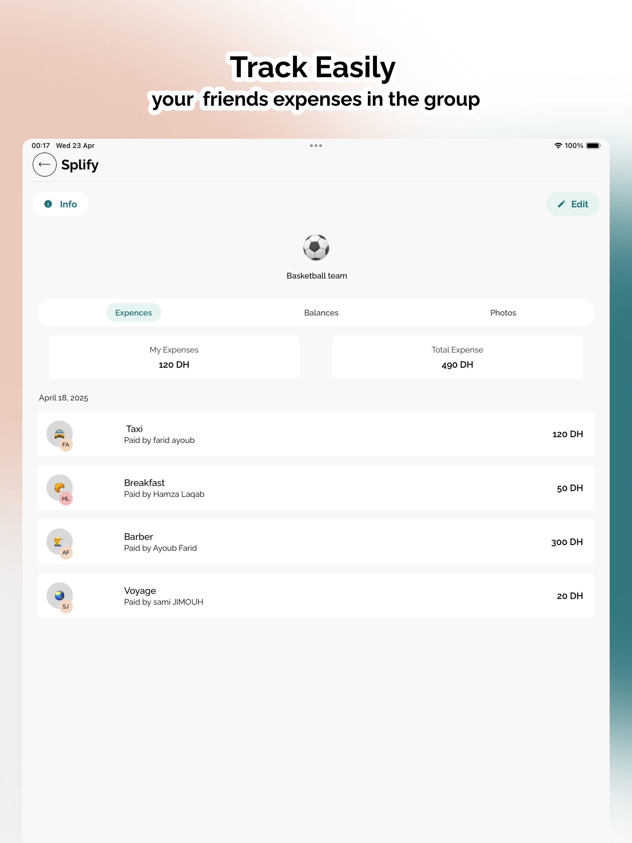 Splify - Track Group Expenses