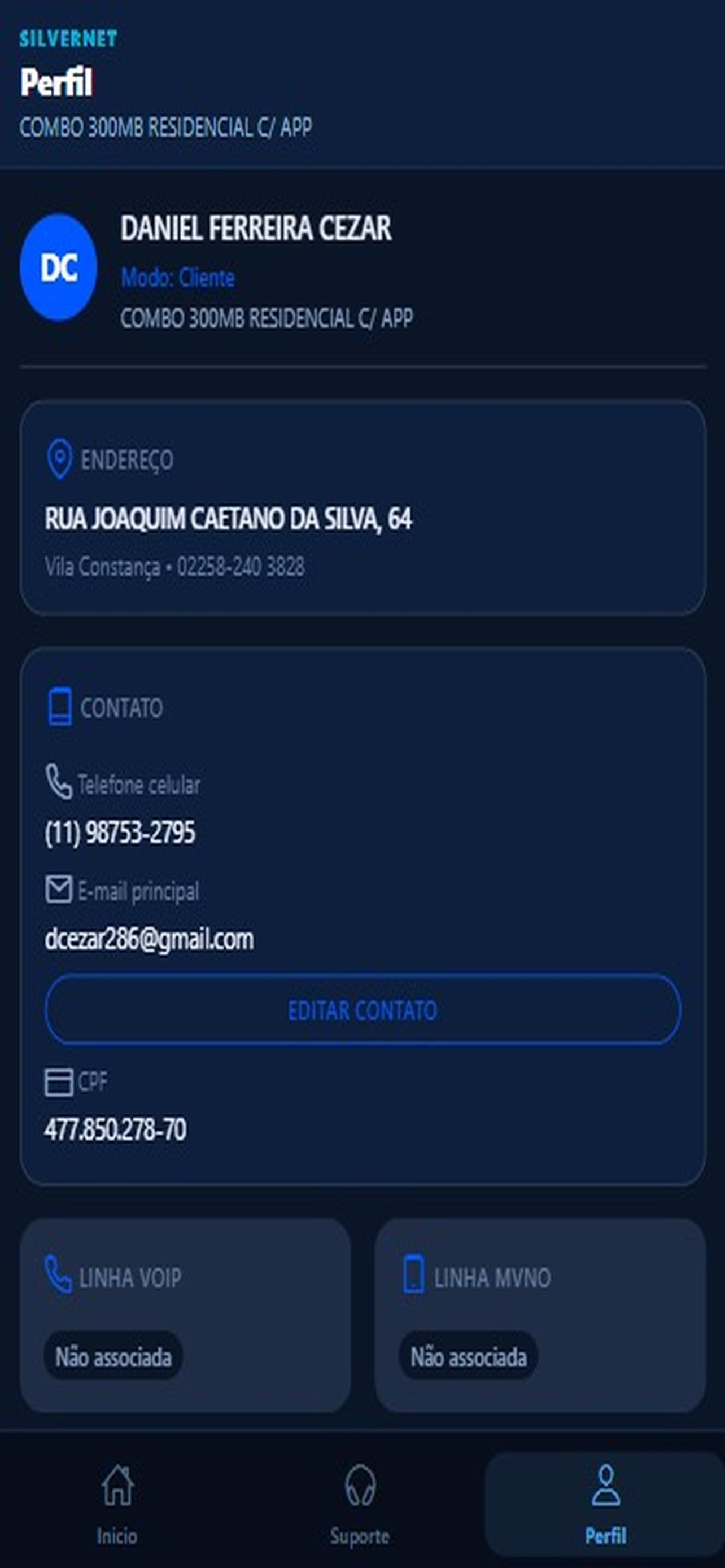 Silvernet Cliente