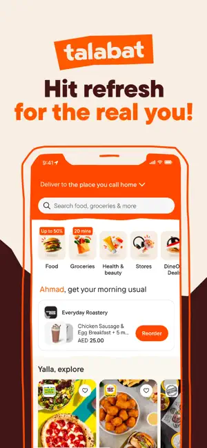 talabat: Food, grocery & more iPhone screenshot 1