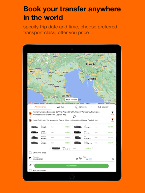 Screenshot #4 pour GetTransfer: Commande de Auto