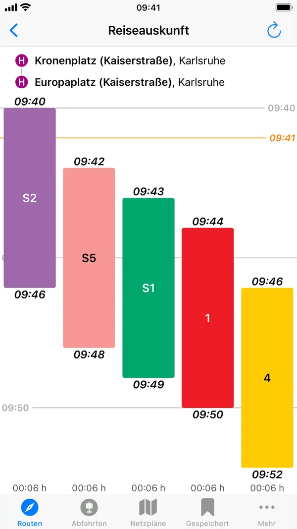 ÖPNV Navigator iPhone App Screenshot 2 – Navigation
