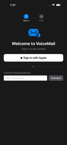 VoiceMailApp screenshot