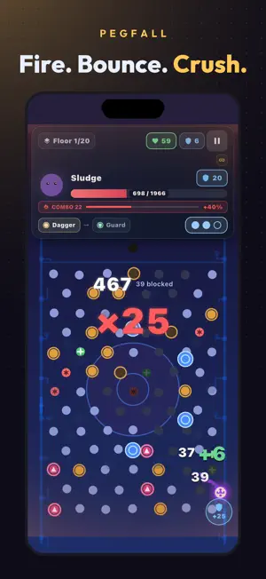 Pegfall: Bounce Roguelite screenshot 1