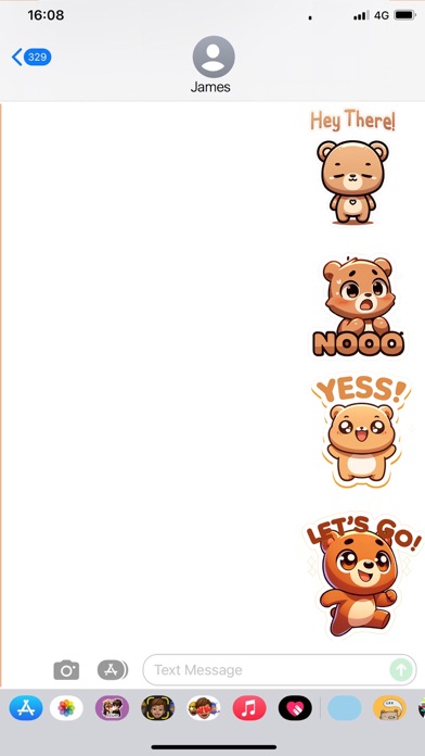 Benny the Bear, Cute Stickers Screenshot