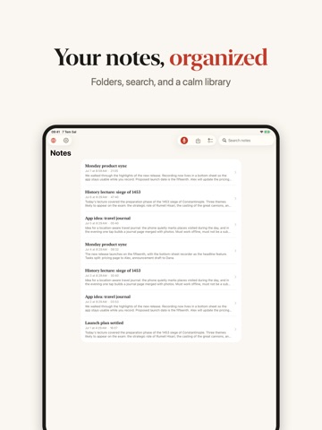 Ferman: AI Voice Notes iPad screenshot