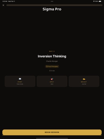 Sigma:Think Like A Billionaire iPad screenshot
