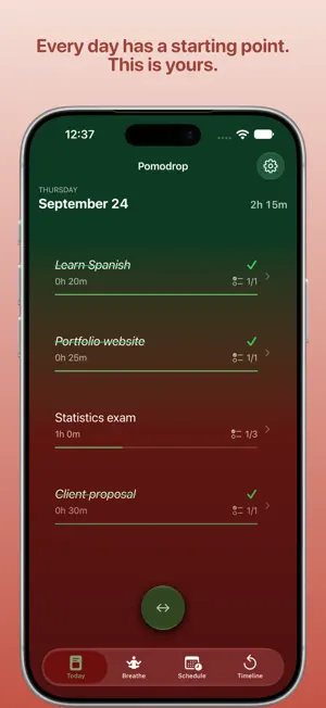 Pomodrop: Focus & Breathing screenshot 4