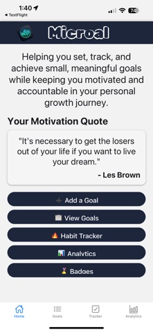 Microal: Goal & Habit Coach screenshot