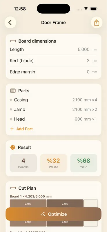 CutList Pro: Sheet Optimizer screenshot 6 of 7