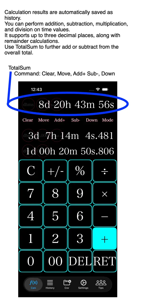 Screenshot #2 pour TimeDeCalc
