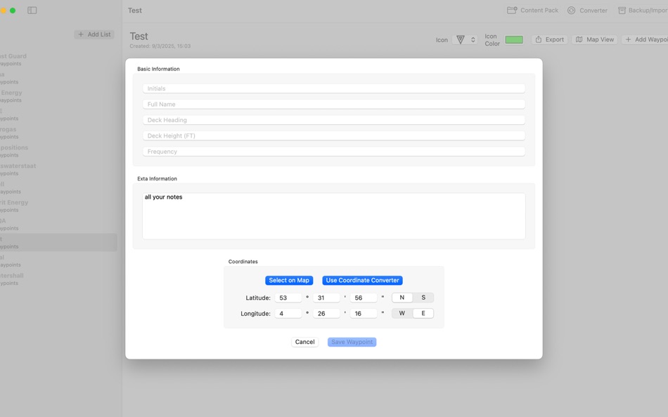 #3. Waypoint Creator pro (macOS) By: Robin Schrama