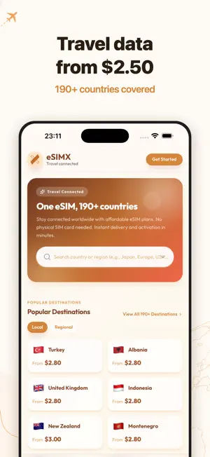 eSIMX: Travel eSIM & Data screenshot 1
