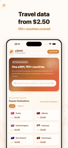 eSIMX: Travel eSIM & Data Screenshot 1 of 9