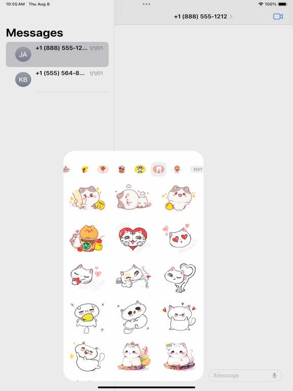 Screenshot #4 pour Mochi Cat Stickers & Emojis