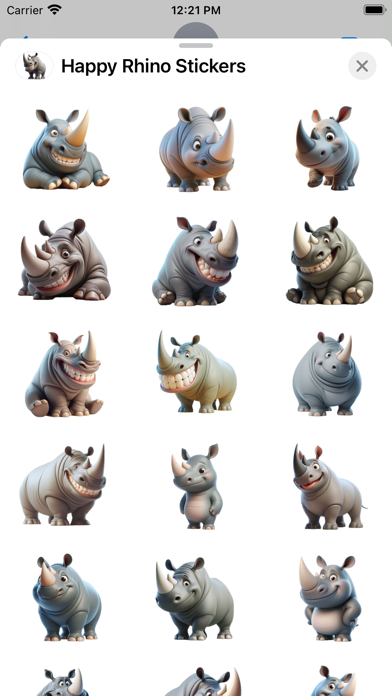 Screenshot #1 pour Happy Rhino Stickers