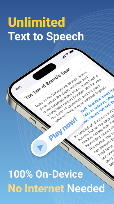 Neuvoice – Read aloud anything iPhone screenshot 1 - Productivity app
