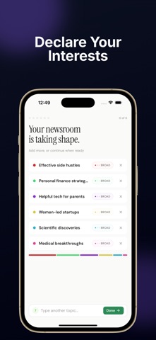 Curate News iPhone screenshot
