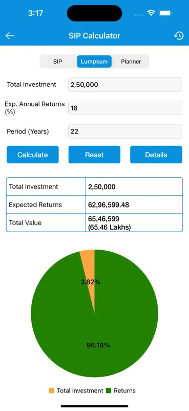 SIP Calculator – Lumpsum Plan screenshot 6 of 10