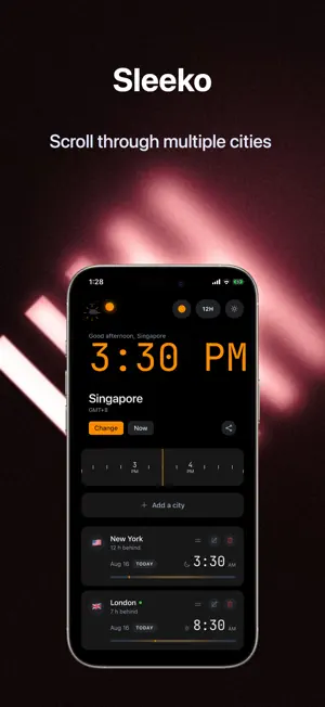 Time Zone Converter — Sleeko screenshot 1