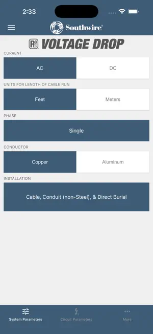 Southwire® Voltage Drop Calc screenshot 2