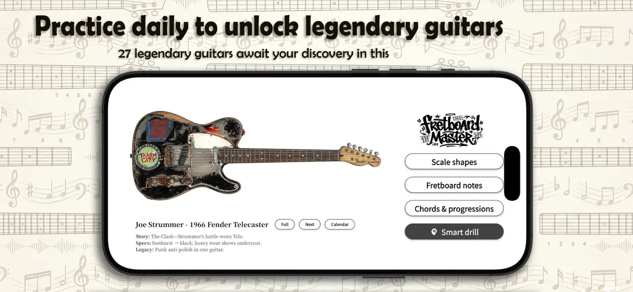 Screenshot #1 pour Guitar Fretboard Trainer