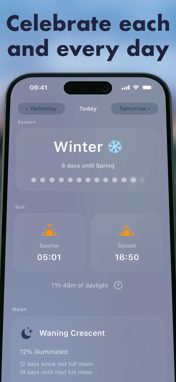 Screenshot #3 pour Longing: Season Tracker