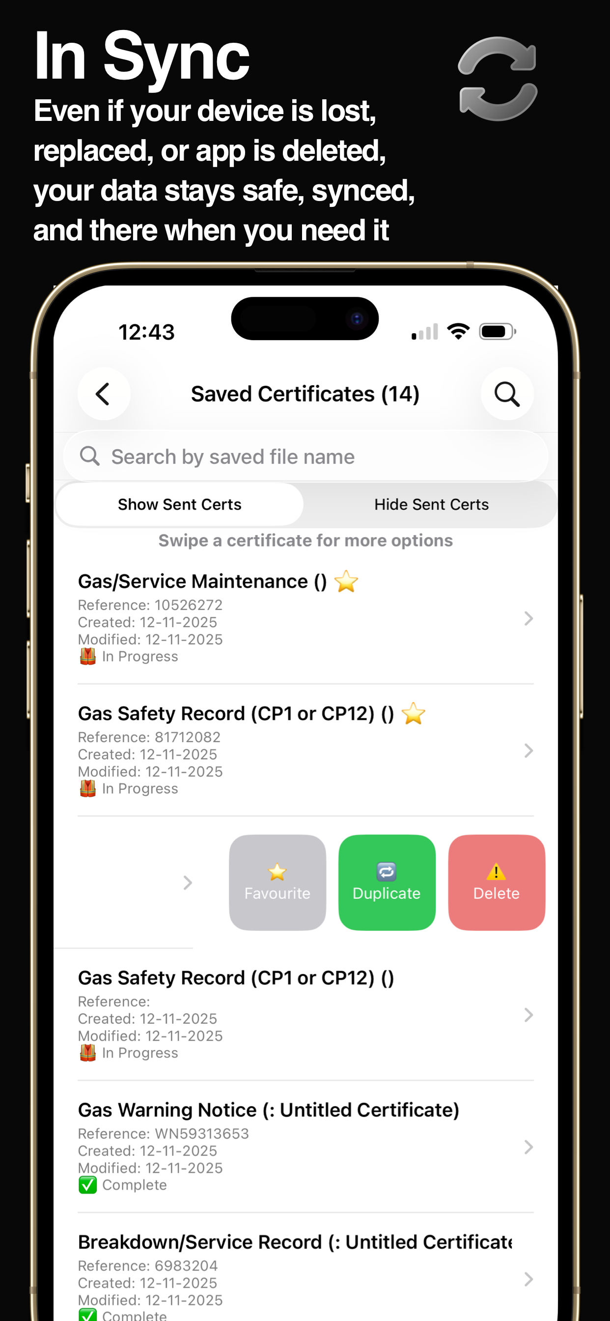 GasCert: CP12 Gas Certificates screenshot 6