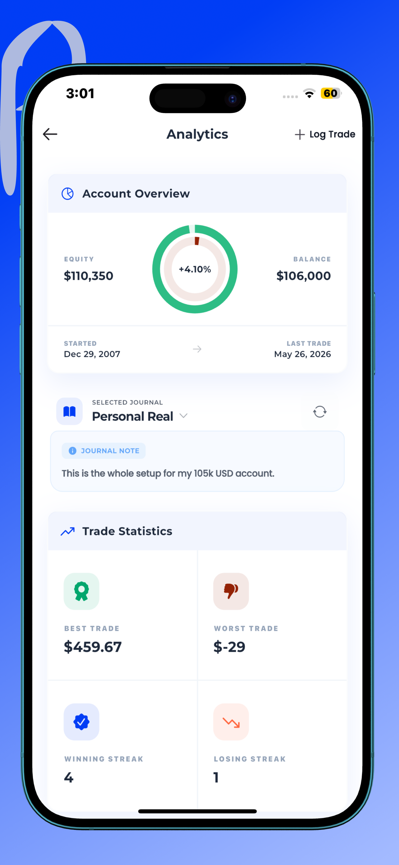 Alpha Log: Trading Journal screenshot 3