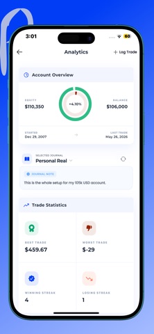 Alpha Log: Trading Journal Screenshot 3 of 8