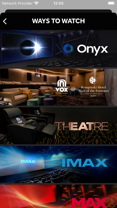 VOX Cinemas App Screenshot