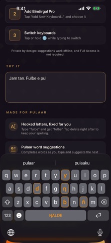 Bindirgal Pro Keyboard app screenshot