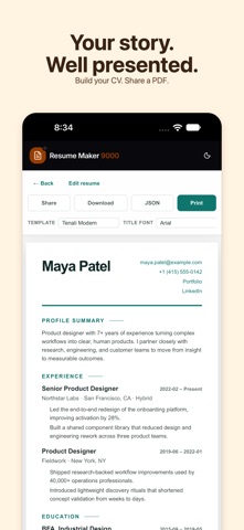 Resume Maker 9000: CV Builder Screenshot 1 of 4
