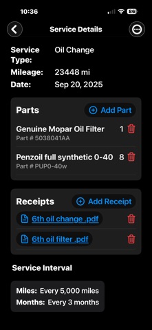 DIY Maintenance screenshot