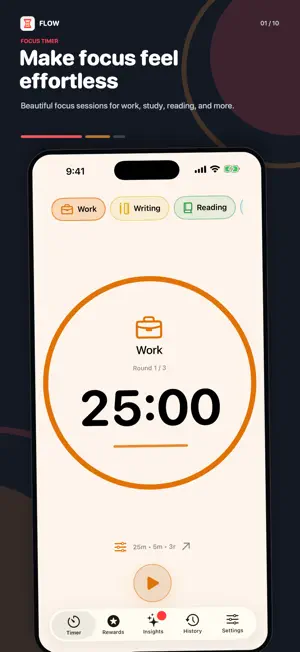 Flow - Focus Timer screenshot 1
