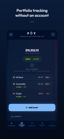 FOY: Portfolio Tracker & FIRE Screenshot 1 of 9