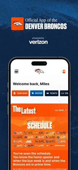 Denver Broncos iPhone screenshot 1