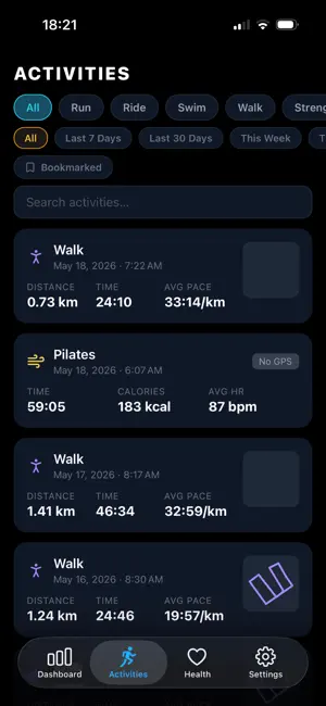 SM Health: Training Insights screenshot 2