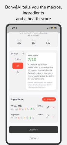 BonyéAI - Calorie Tracker screenshot