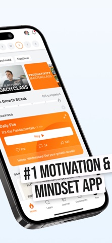 GrowthDay: Daily Mindset Coach iPhone screenshot